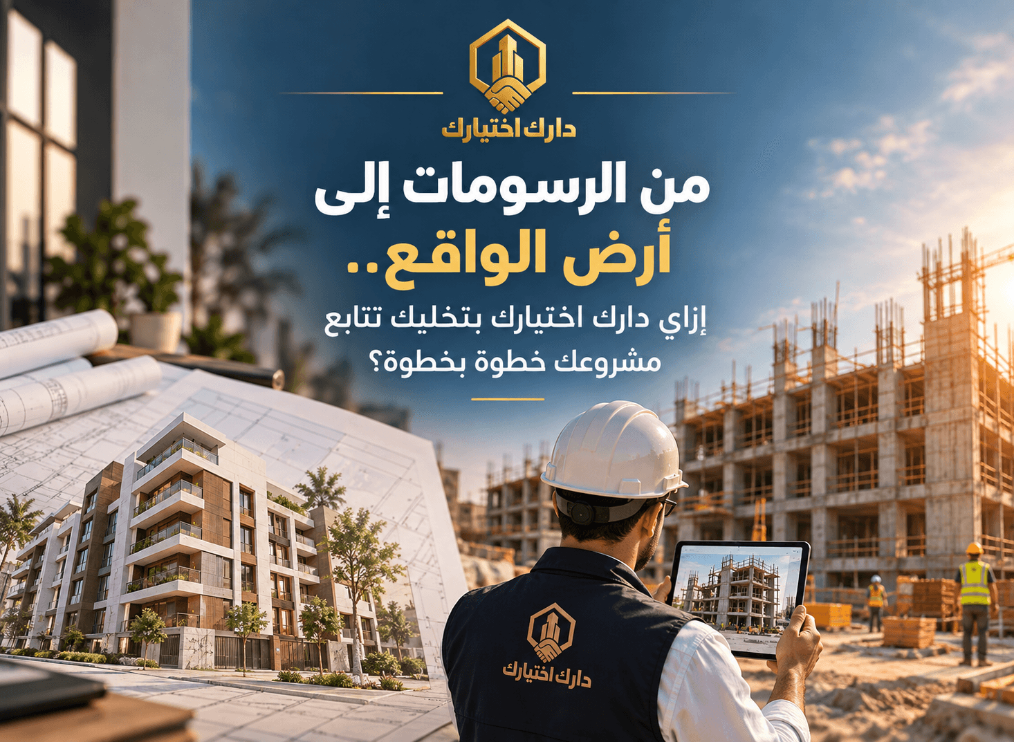 من الرسومات إلى أرض الواقع.. إزاي دارك اختيارك بتخليك تتابع مشروعك خطوة بخطوة؟