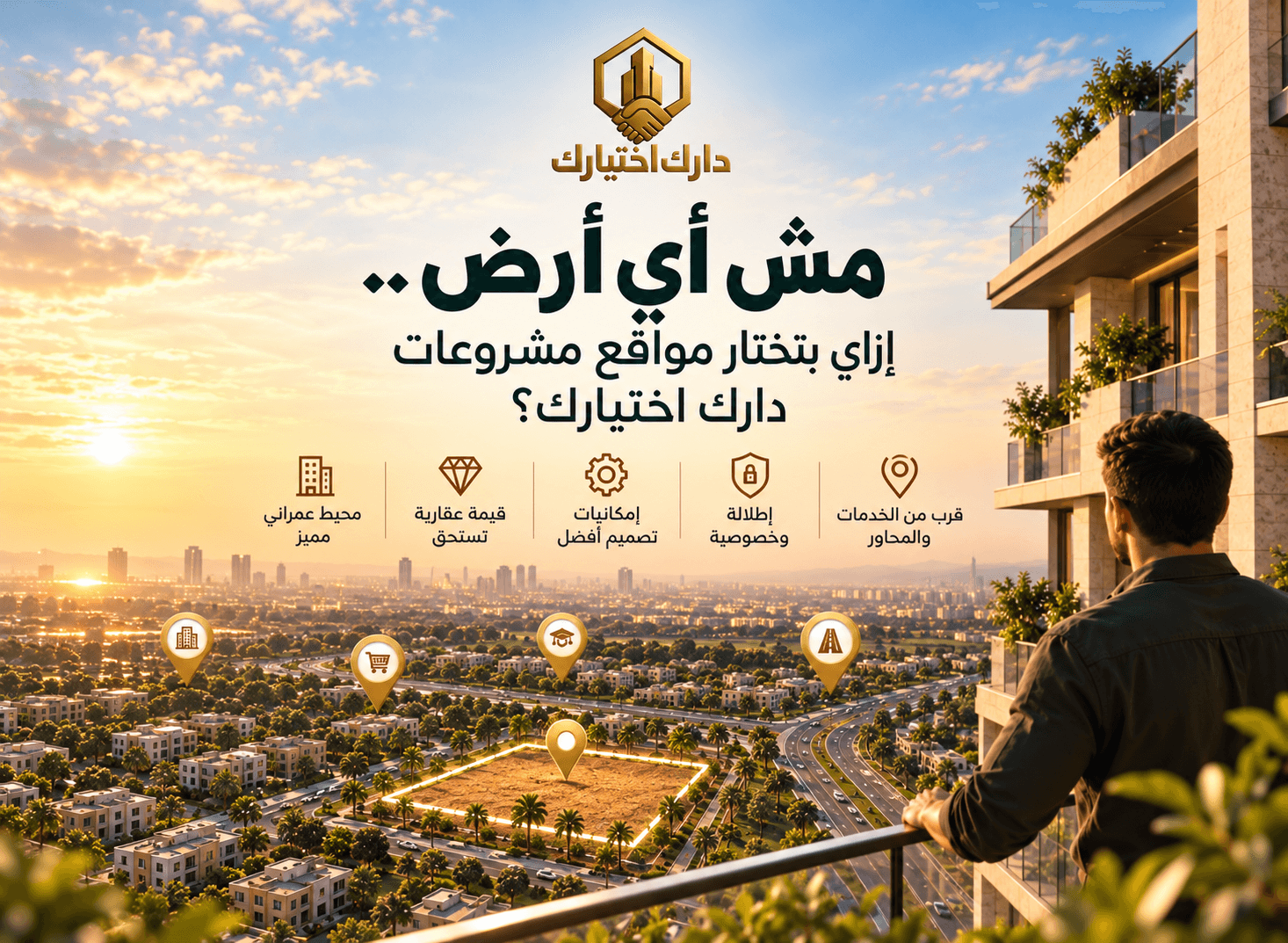 مش أي أرض.. إزاي بنختار مواقع مشروعات دارك اختيارك؟
