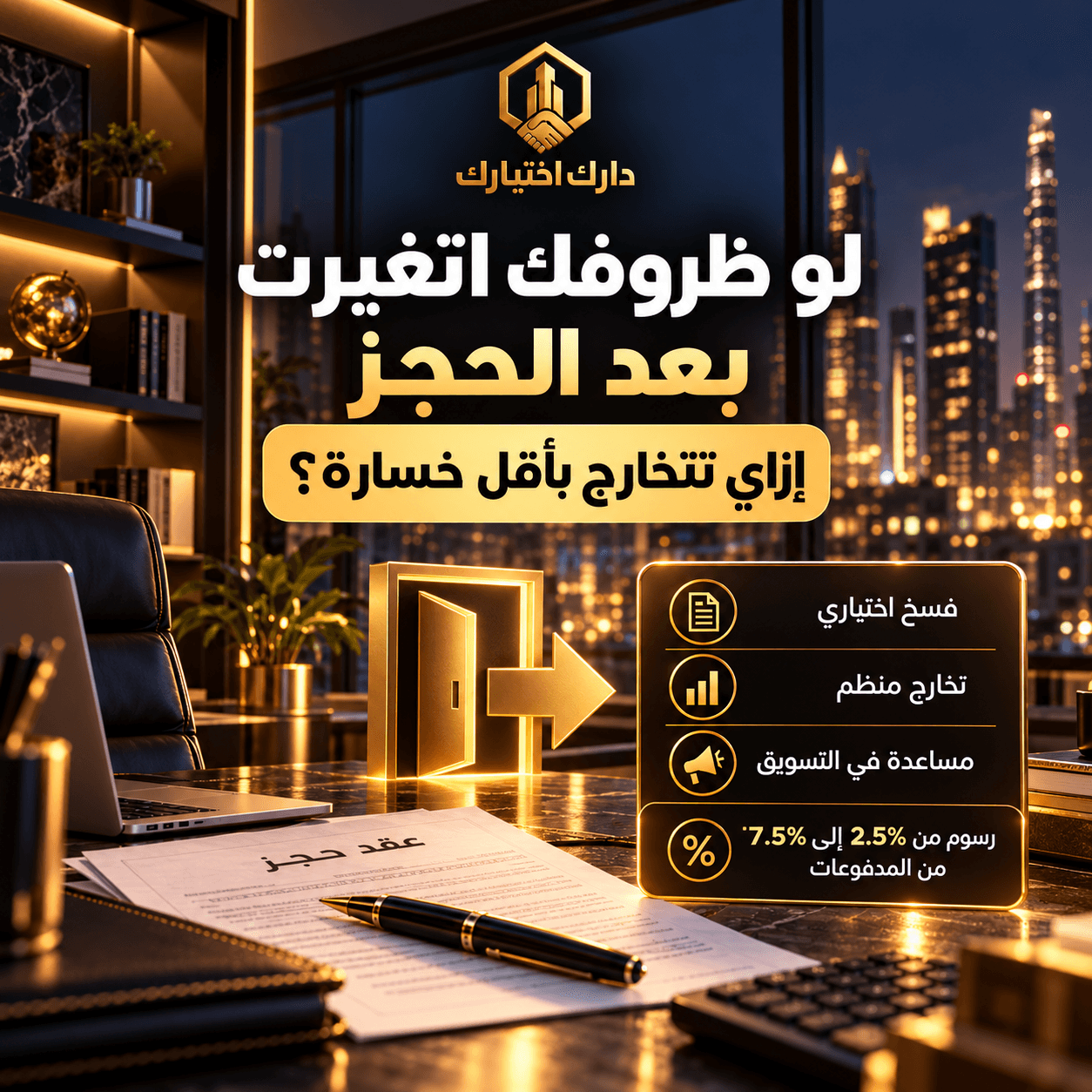 لو ظروفك اتغيرت بعد الحجز.. إزاي دارك اختيارك بتساعدك تتخارج بأقل خسارة؟