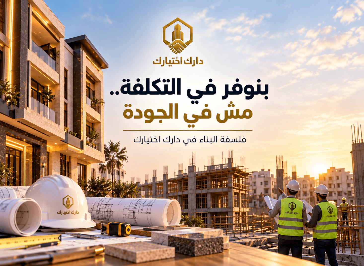 بنوفر في التكلفة.. مش في الجودة | فلسفة البناء في دارك اختيارك